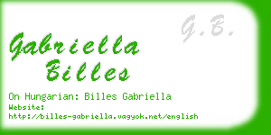 gabriella billes business card